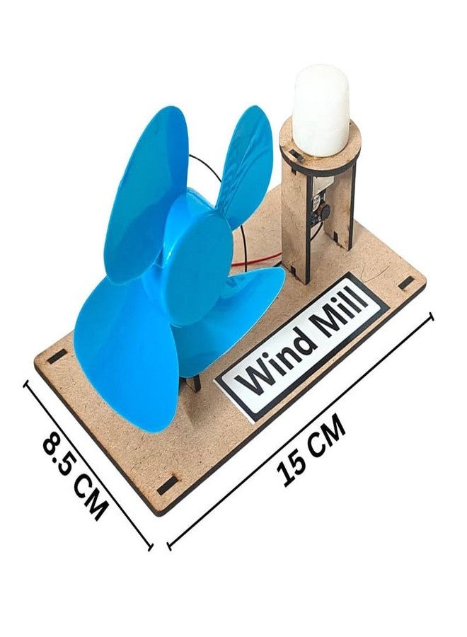ESPtronics Wind Mill Project DIY Readymade Science Experiment Physics Working Model Toys Kit for School Kids - Image 4